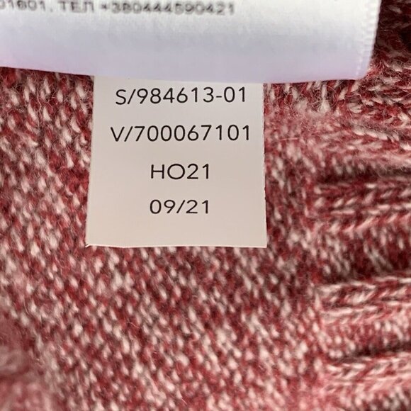 Athleta Vital V-Neck Tunic Sweater Womens Small Cashmere Wool Blend Knit Red - Picture 8 of 11